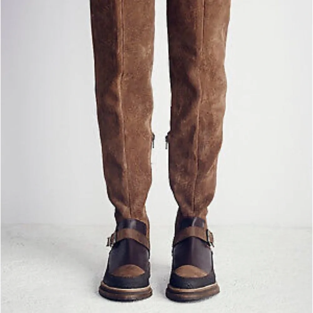 NWOT FREE PEOPLE: Banter Over The Knee Boot Brown 40 Euro / 9.5 US - Picture 3 of 6